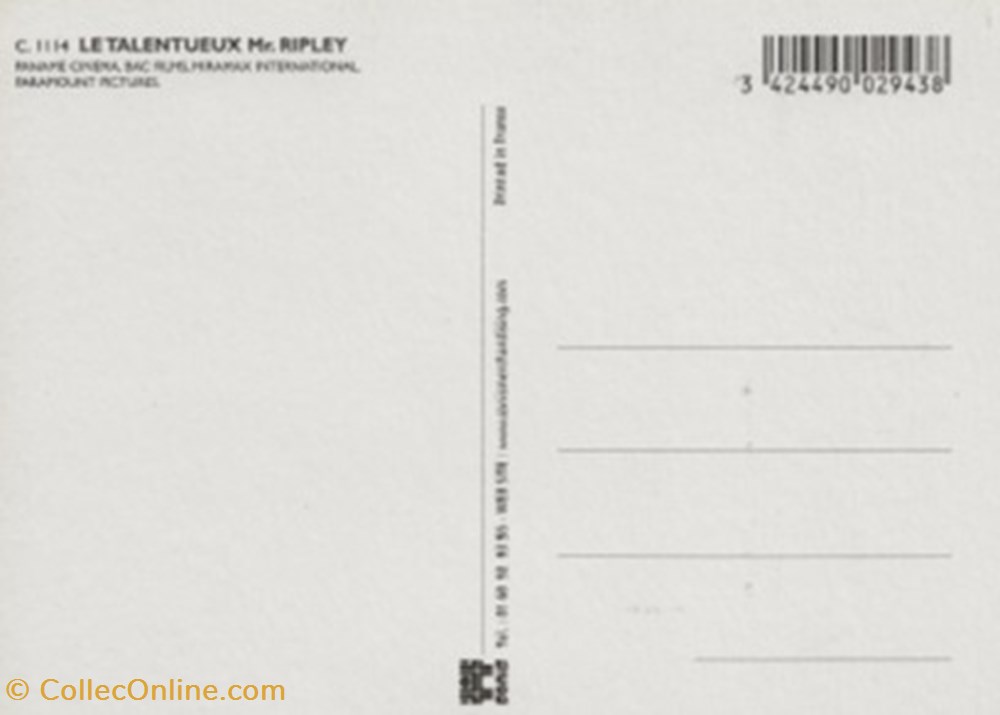 Le talentueux Mr Ripley cartes postales autres le talentueux mr ripley