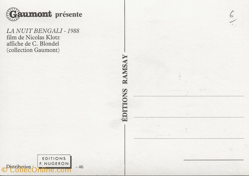 cartes postales autres la nuit bengali