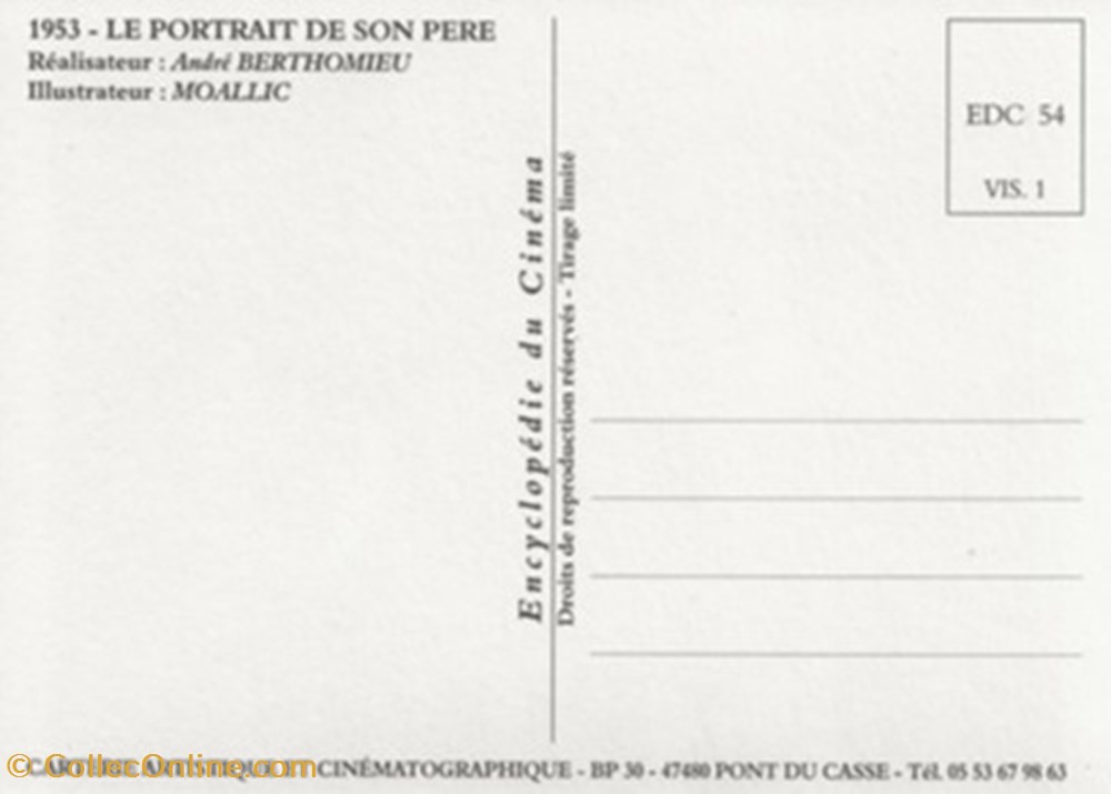 cartes postales autres le portrait de son pere
