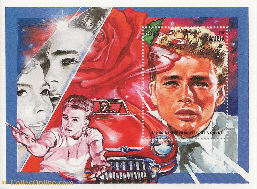 timbres zzz bloc gambie 1995 james dean