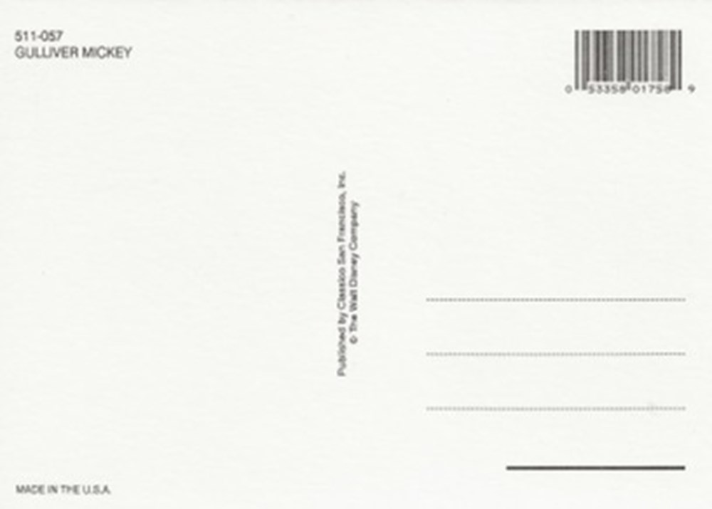 cartes postales autres gulliver mickey