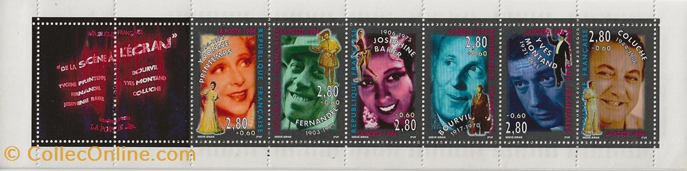 ZZZ 1994 Carnet de la scène à l'écran timbres zzz 1994 carnet de la scene a ecran