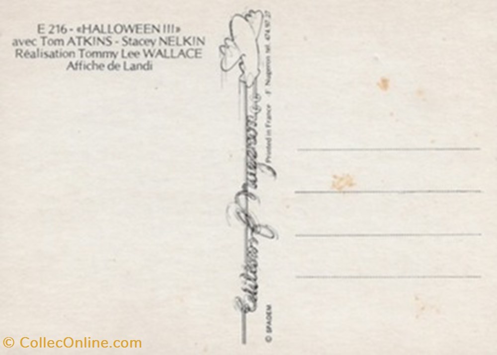 Halloween III, le sang du sorcier cartes postales autres halloween iii le sang du sorcier