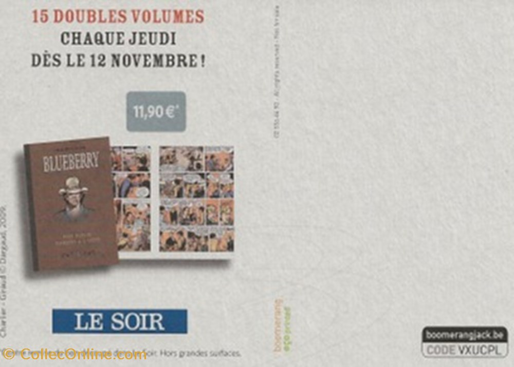 cartes postales bande dessinee blueberry