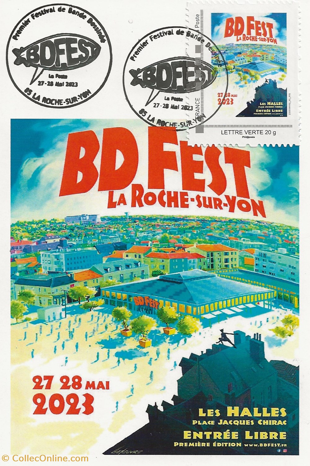 La Roche sur Yon (85) 2023 BD Fest - 1er festival de bande dessinée 2 timbres la roche sur yon 85 2023 bd fest 1er festival de bande dessinee