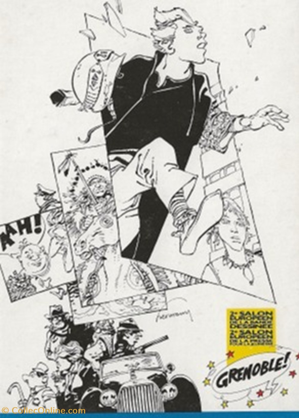 cartes postales bande dessinee grenoble 38 1990