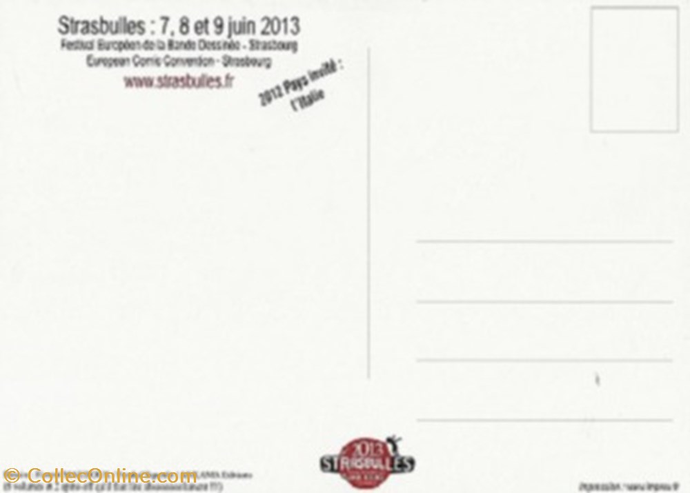 Strasbourg (67) 2013 cartes postales bande dessinee strasbourg 67 2013