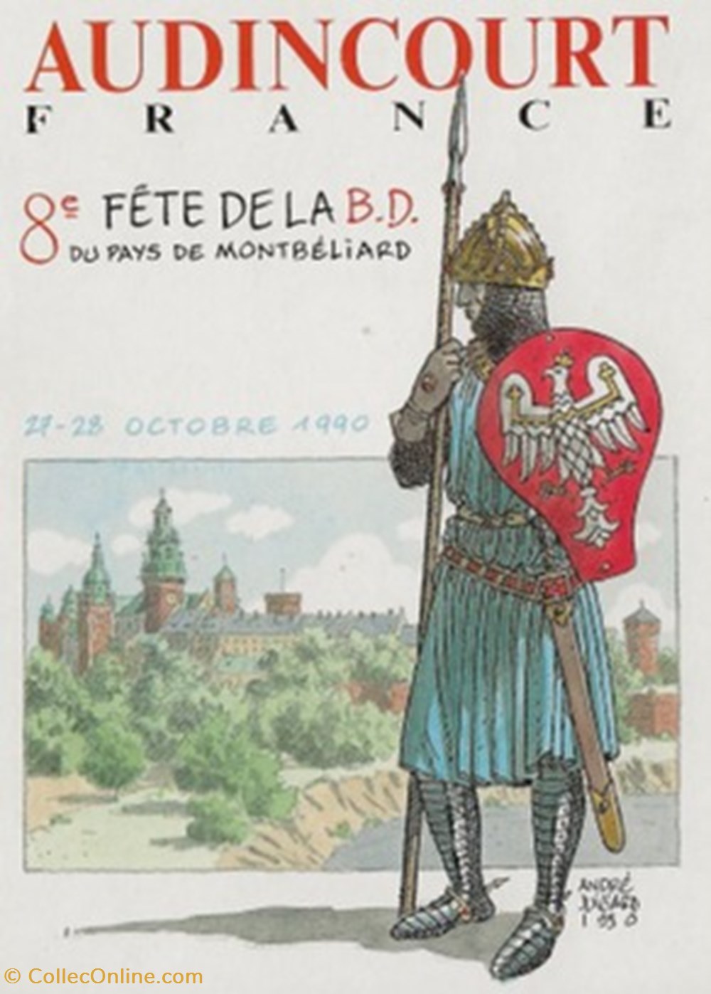 cartes postales bande dessinee audincourt 25 1990