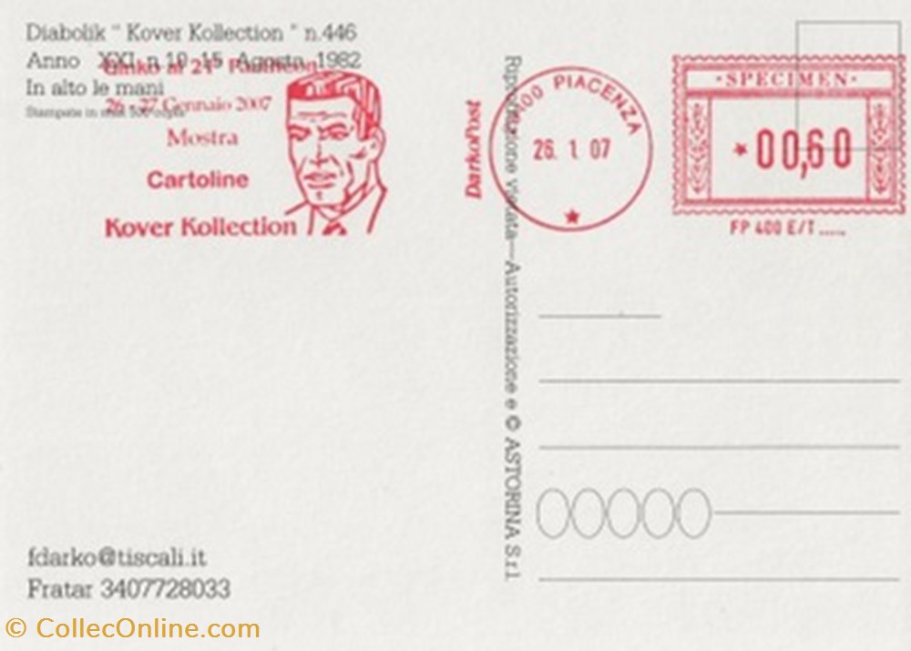 Diabolik anno 21 - 10 cartes postales bande dessinee diabolik anno 21 10