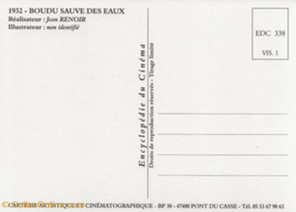 Boudu sauvé des eaux cartes postales autres boudu sauve des eaux