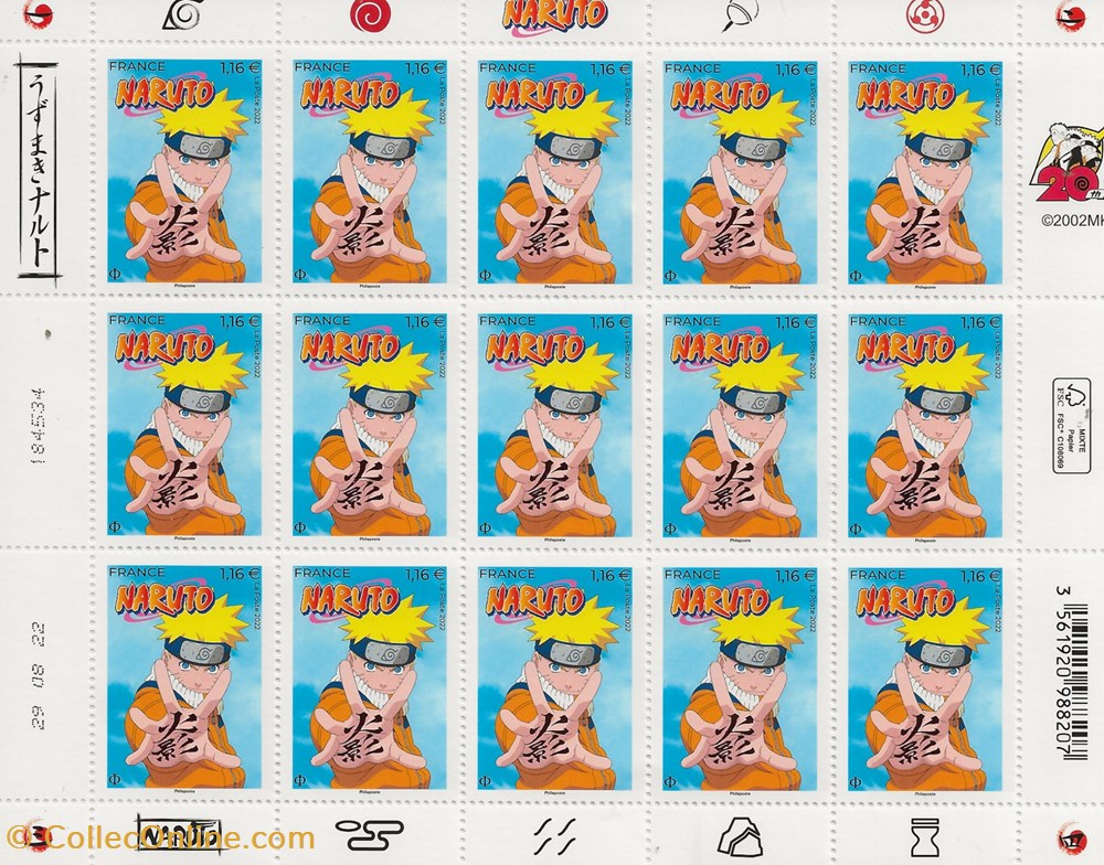 timbres zz feuillet naruto