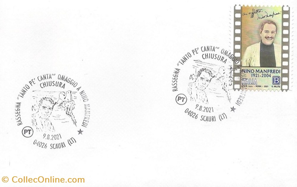 Scauri (Italie) 2021 Hommage à Nino Manfredi timbres scauri italie 2021 hommage a nino manfredi