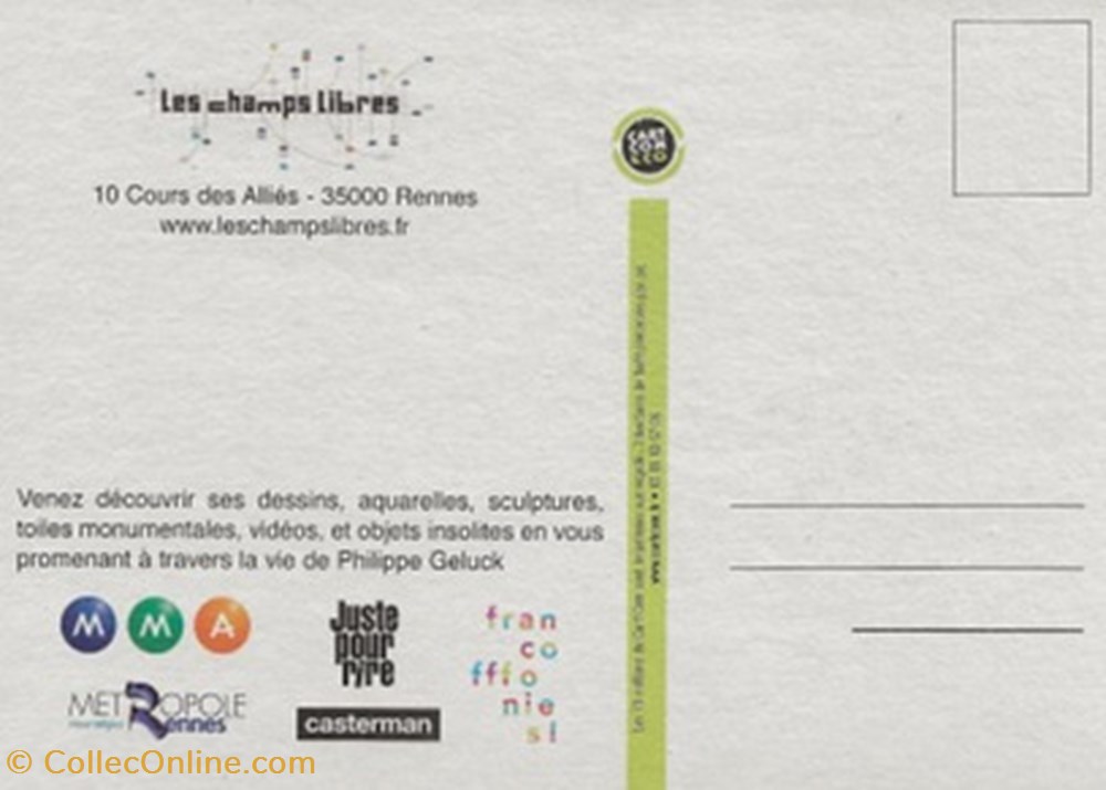 cartes postales bande dessinee le chat