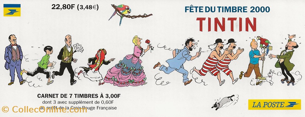 timbres paris 75 2000 tintin
