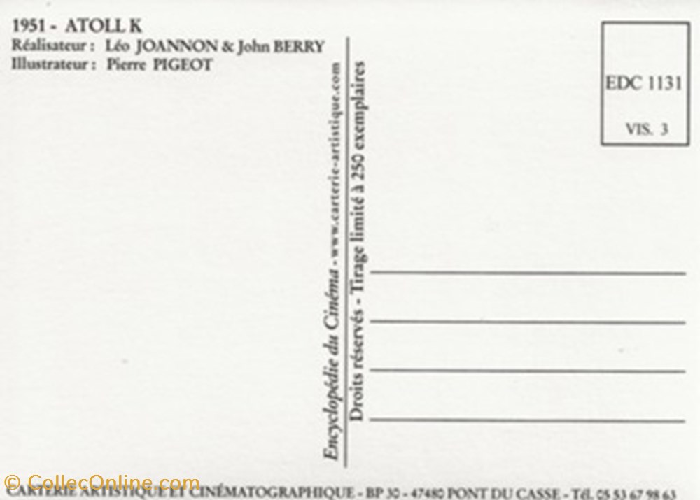 Atoll "K" cartes postales autres atoll k
