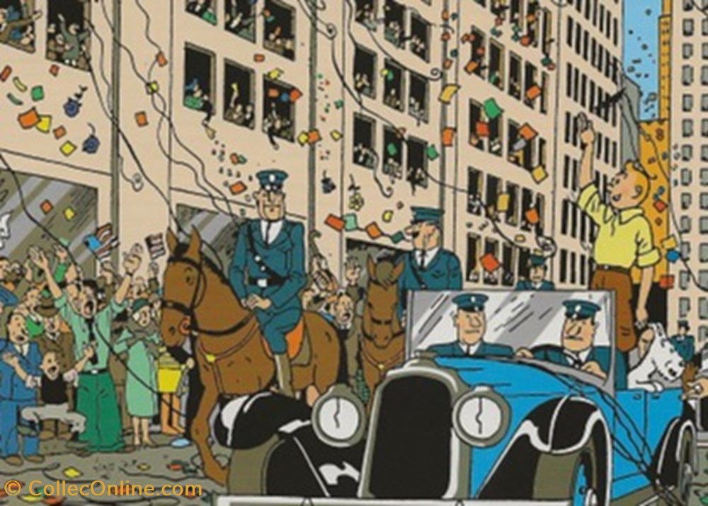 Tintin cartes postales bande dessinee tintin