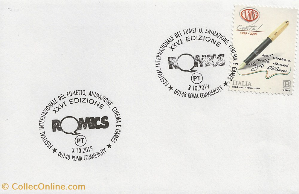 timbres roma italie 2019 festival internazional del fumetto animazione cinema e games xxvi edizione