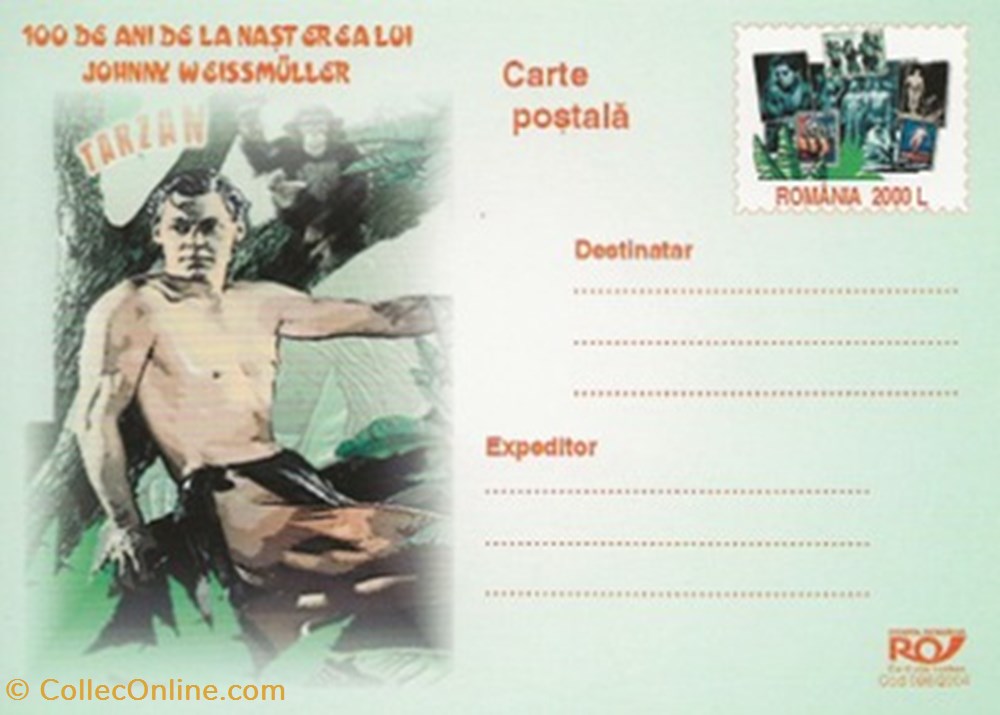 timbres zz pret a poster roumanie johnny weissmuller