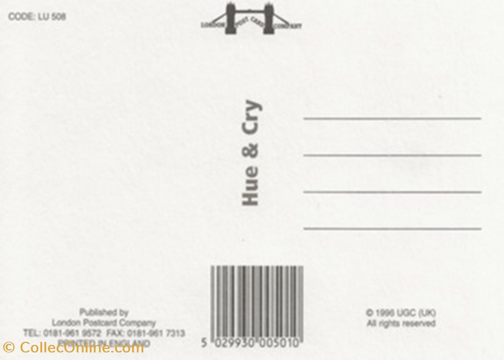 Hue & cry cartes postales autres hue cry
