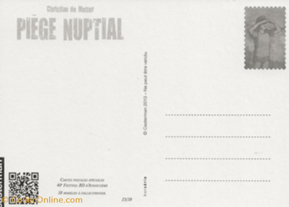 Piège nuptial cartes postales bande dessinee piege nuptial