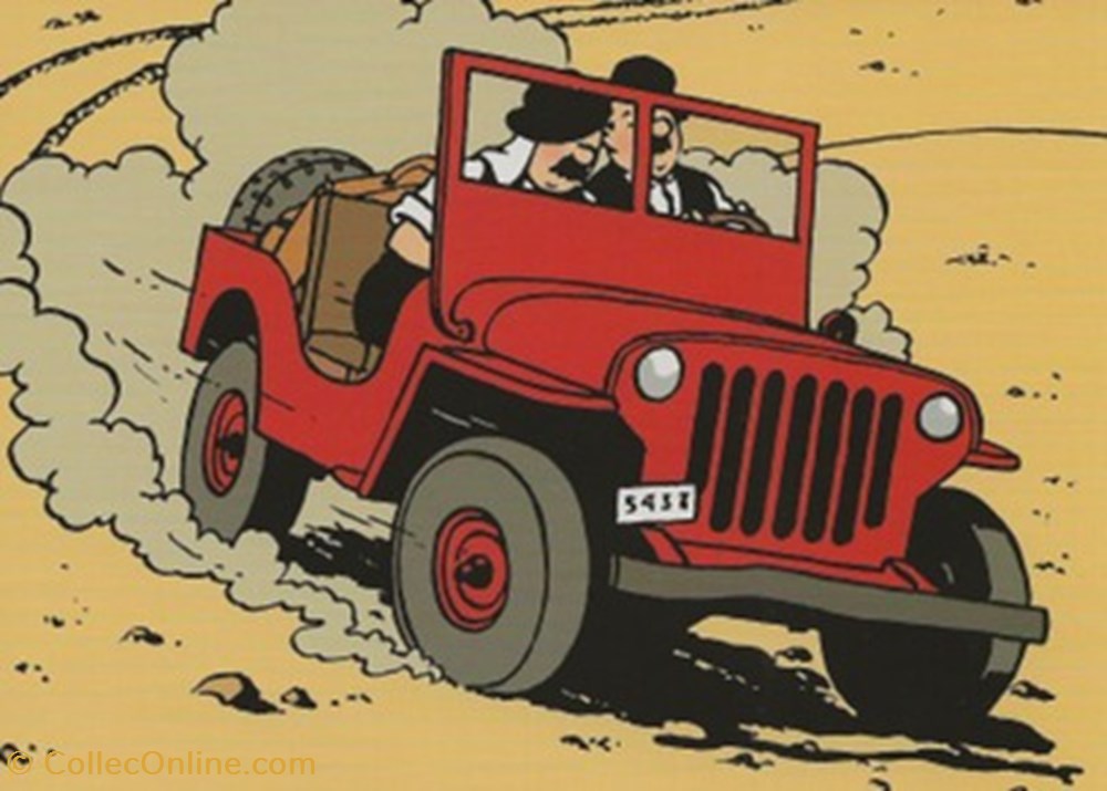 Tintin cartes postales bande dessinee tintin