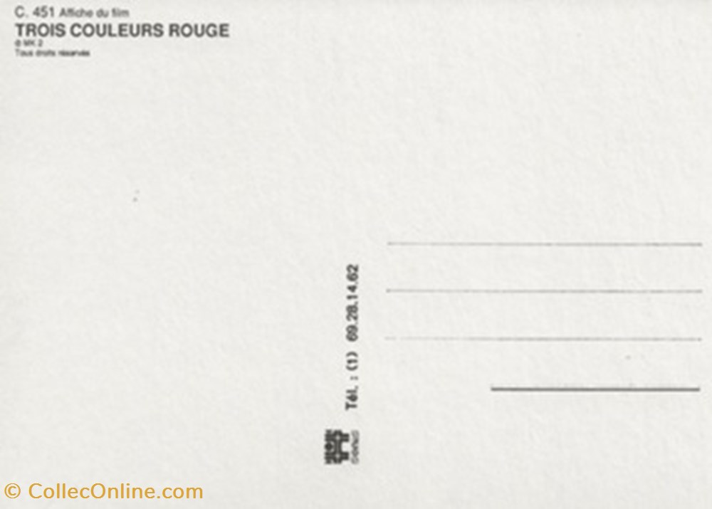 cartes postales autres trois couleurs rouge