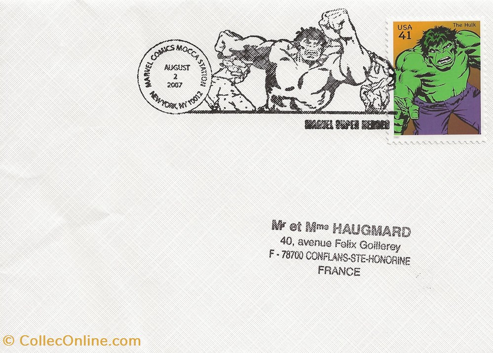 New York (Etats-Unis) 2007 Marvel super heroes timbres new york etats unis 2007 marvel super heroes
