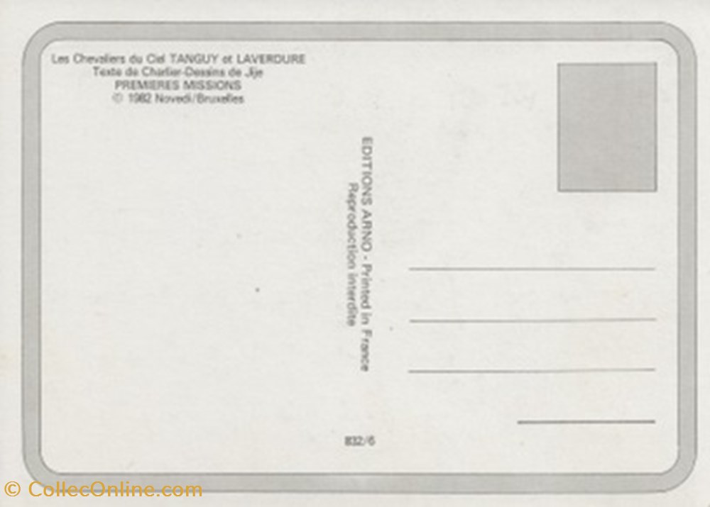 Tanguy et Laverdure cartes postales bande dessinee tanguy et laverdure