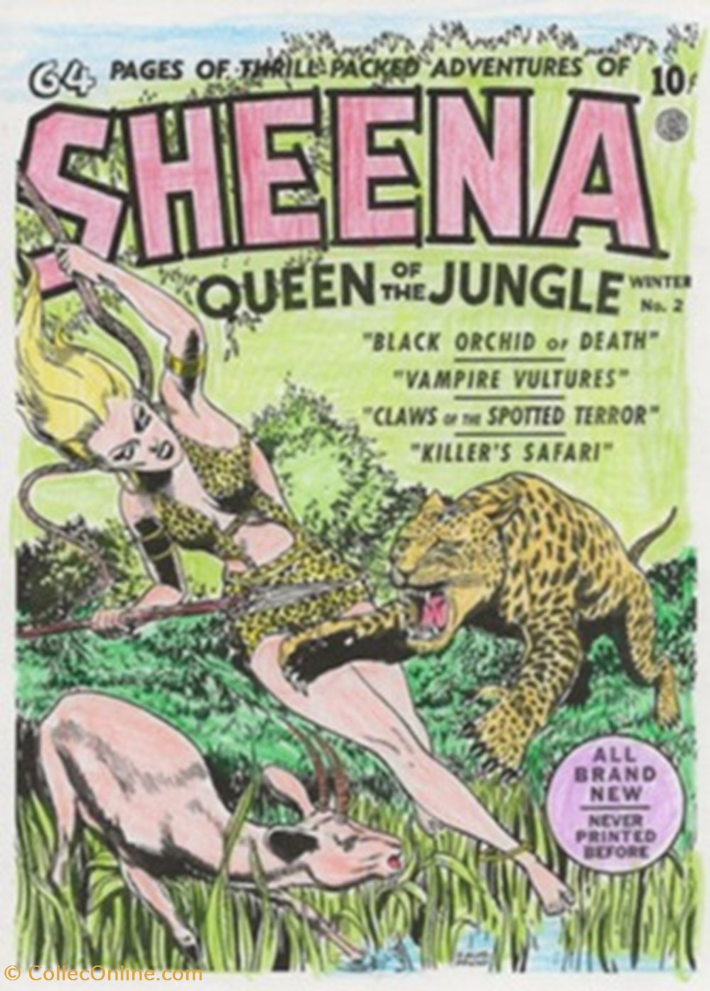 cartes postales bande dessinee sheena