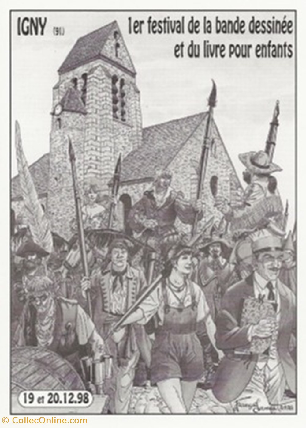 Igny (91) 1998 cartes postales bande dessinee igny 91 1998