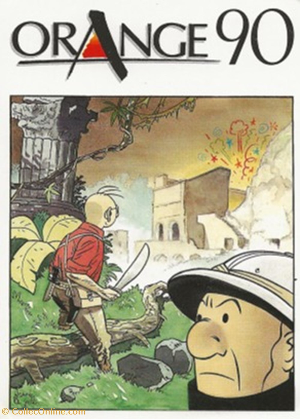 cartes postales bande dessinee orange 84 1990