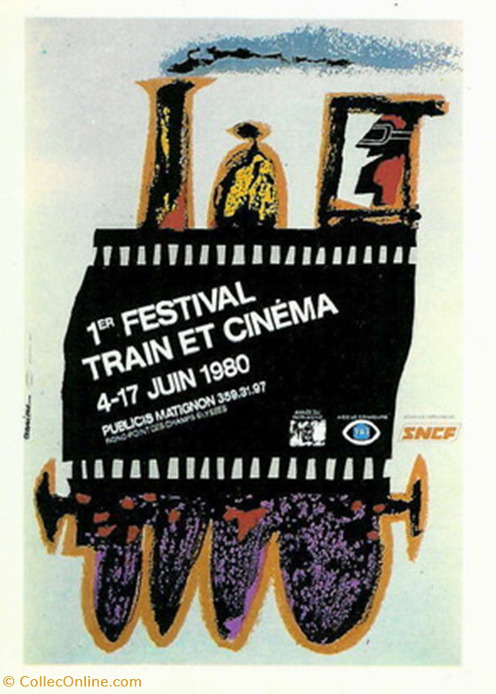 cartes postales autres paris festival train et cinema 1980
