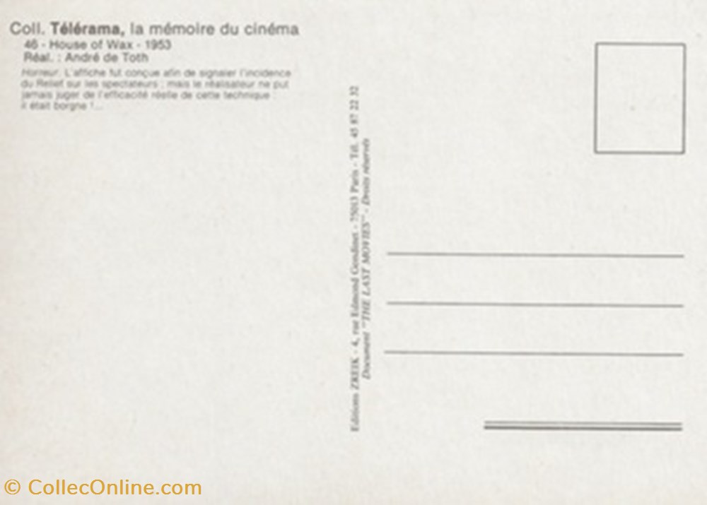 cartes postales autres l homme au masque de cire