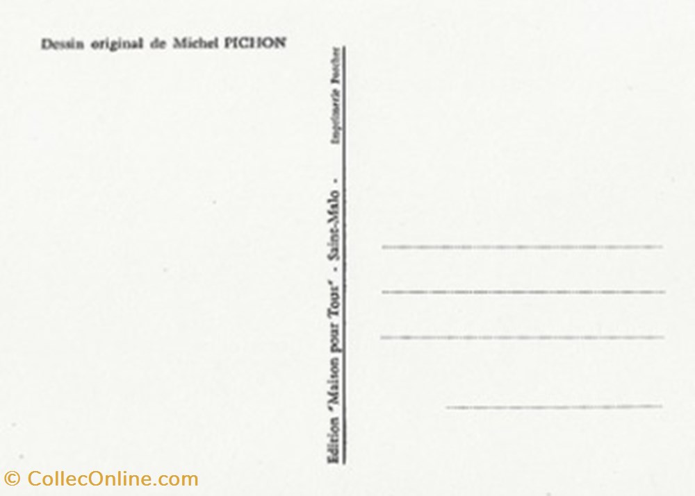 cartes postales bande dessinee saint malo 35 1985