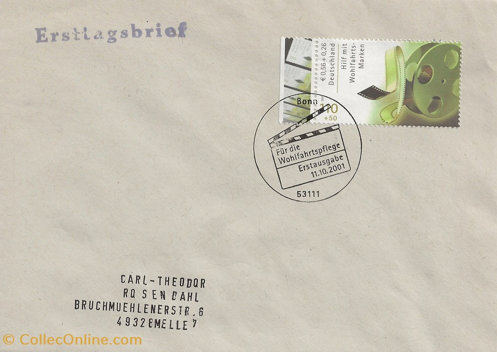 Bonn (Allemagne) 2001 Pellicule timbres bonn allemagne 2001 pellicule