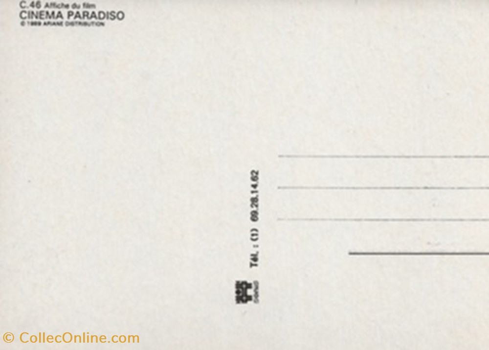 Cinema paradiso cartes postales autres cinema paradiso
