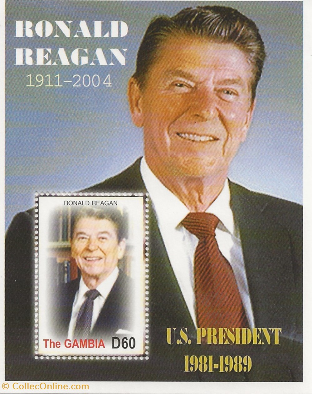 ZZZ Blocs (Gambie) 2006 Ronald Reagan timbres zzz blocs gambie 2006 ronald reagan