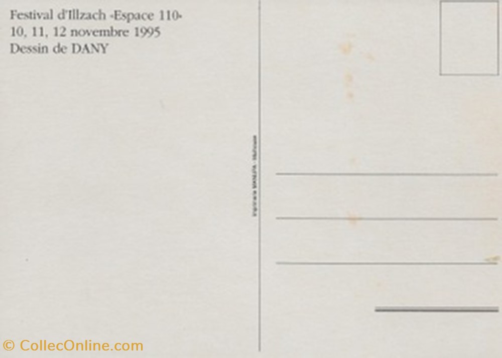 Illzach (68) 1995 4 cartes postales bande dessinee illzach 68 1995