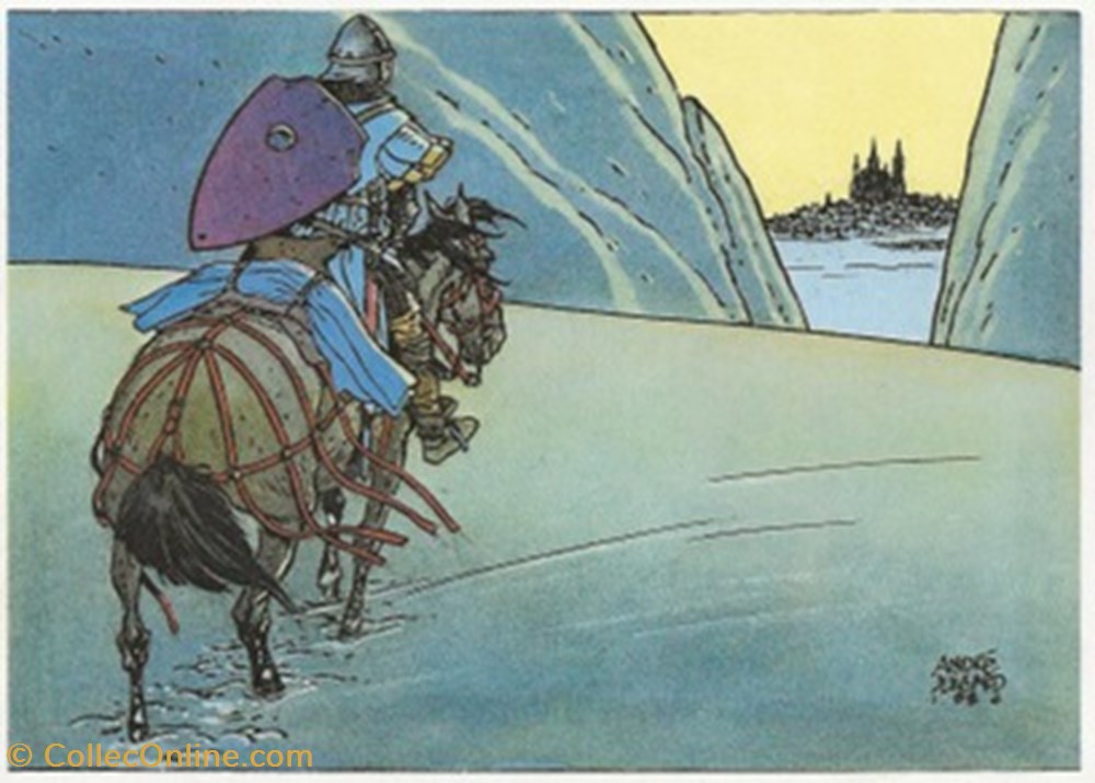 cartes postales bande dessinee arverne bede