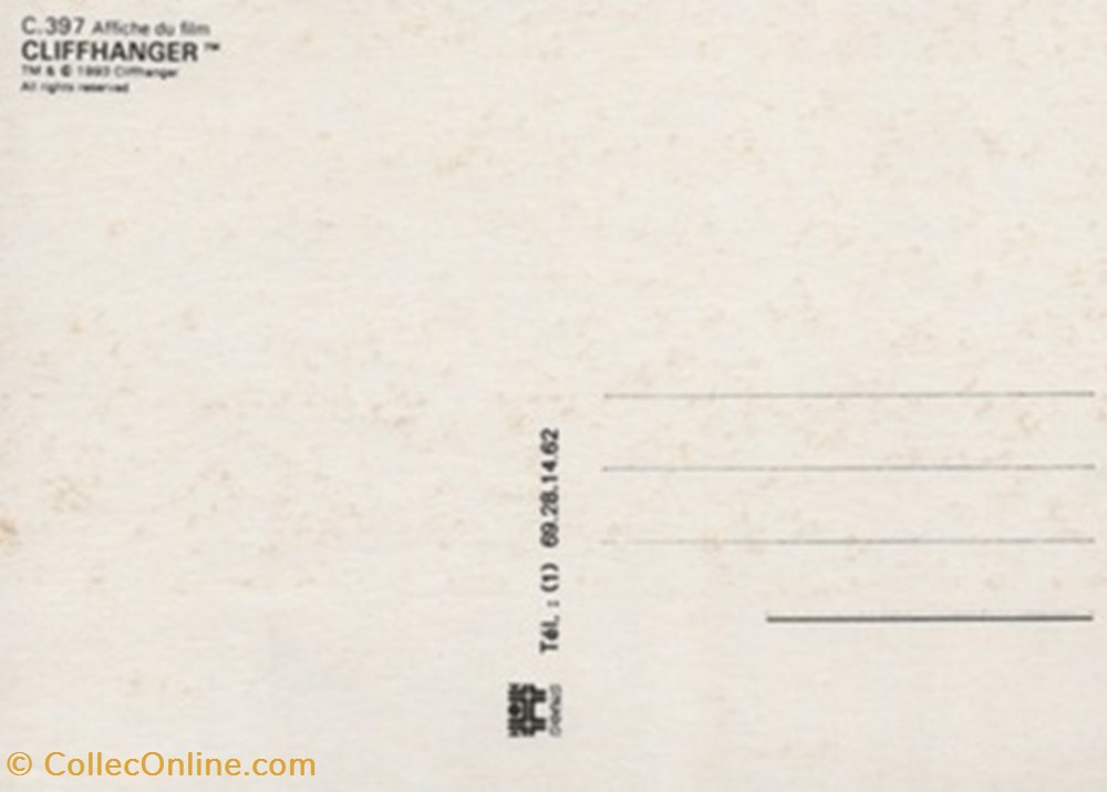 cartes postales autres cliffhanger the height of adventure