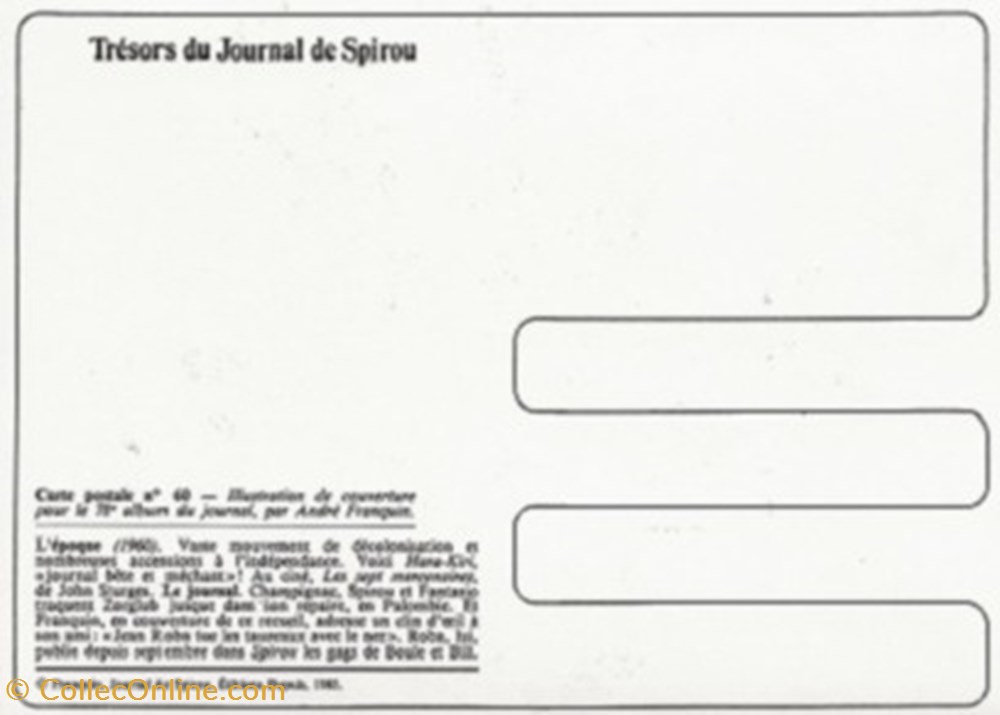 Le Journal de Spirou 60 cartes postales bande dessinee le journal de spirou 60