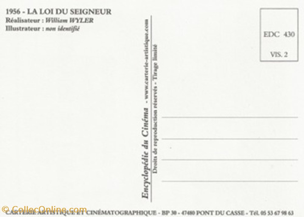 La loi du seigneur cartes postales autres la loi du seigneur