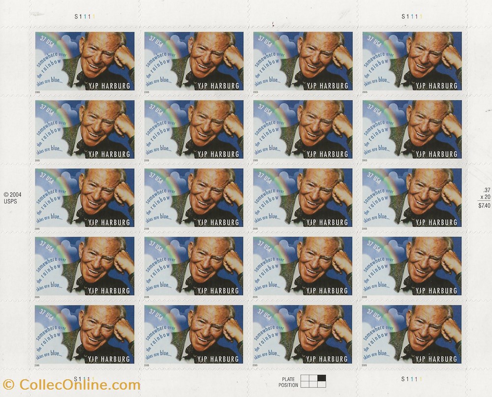 timbres zzz bloc etats unis 2005 yip harburg