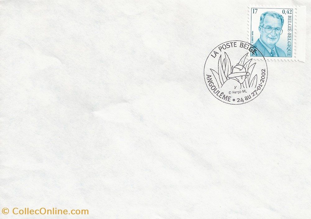 timbres angouleme belgique 2002 la poste belge tintin
