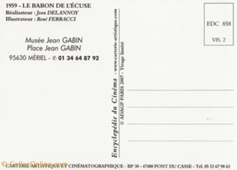 Le baron de l'écluse cartes postales autres le baron de ecluse