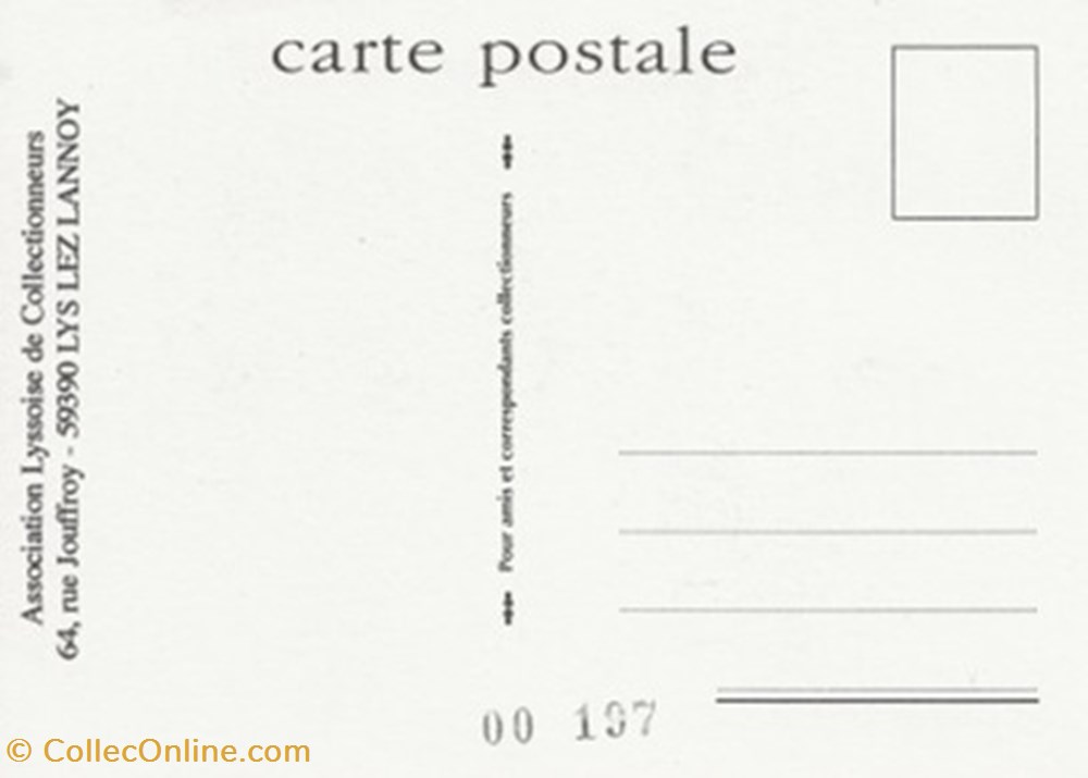 Lys-Lez-Lannoy (59) 2003 cartes postales bande dessinee lys lez lannoy 59 2003