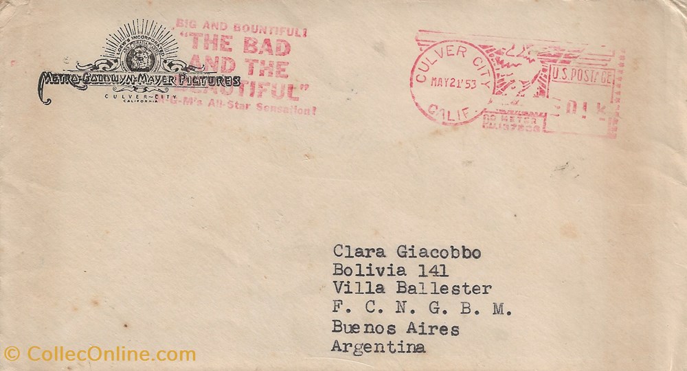 Culver City (Etats-Unis) 1953 The bad and the beautiful timbres culver city etats unis 1953 the bad and the beautiful