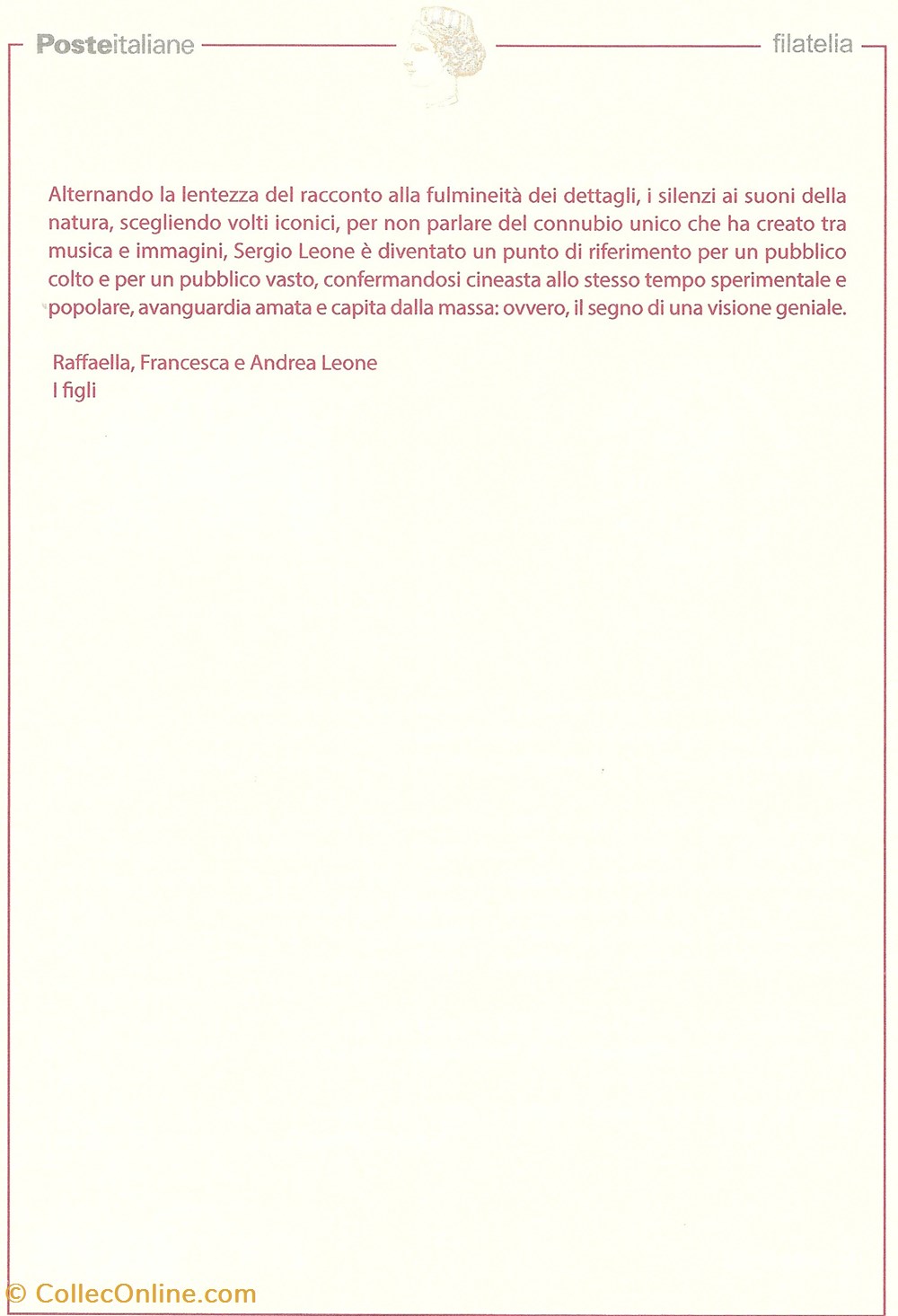 ZZZ Encart (Italie) 2019 Sergio Leone 3 timbres zzz encart italie 2019 sergio leone