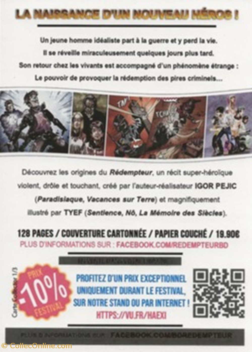 Le rédempteur, naissance d'un héros cartes postales bande dessinee le redempteur naissance un heros