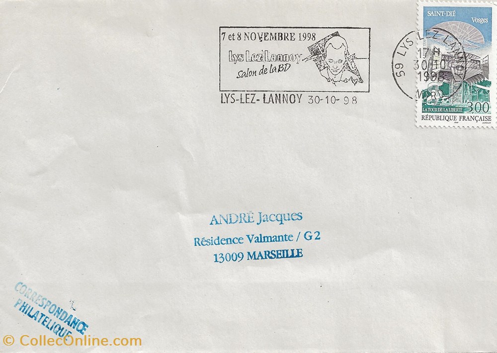 Lys-lez-Lannoy (59) 1998 Salon de la BD timbres lys lez lannoy 59 1998 salon de la bd
